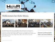 Tablet Screenshot of hofer-motos.ch